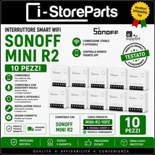 10 SONOFF MINI R2 SMART SWITCH WIFI APP DOMOTICA INTERRUTTORE ALEXA GOOGLE HOME