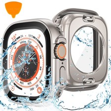 2 in 1 wasserdichte Hülle für Apple Watch Ultra 2 2024 Displayschutzfolie 49 ...