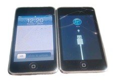 2 X Apple Ipod Touch 2nd Gen A1288 8gb *Cracked Both Working Touch Screen*...