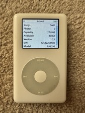 Apple iPod Photo 30GB A1099 White Boxed Complete Working 2005 1 Owner