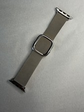 Apple Watch Modern Buckle Strap 41mm 40mm Medium Grey Beige Stainless Steel