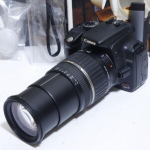 Canon EOS Kiss N set with telephoto lens for smartphone transfer