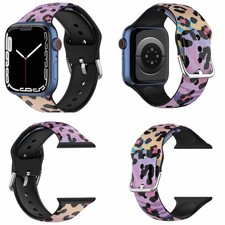 For Apple Watch Silicone Sport Band Series 7 6 5 4 SE 3 2 1 Soft Strap Wristband