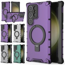 For Samsung Galaxy S26 Ultra/S25/S24/S23 Rugged Ring Stand Magnetic Holder Case