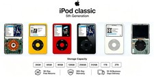 NEW Apple iPod Classic Video 5th 30GB 60GB 80GB 128GB 256GB Modded NEW Battery