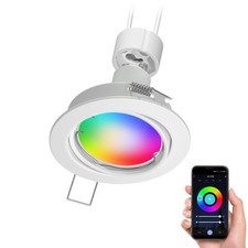 Plafondspot FERE inbouwframe wit draaibaar incl. Smart Home RGBW