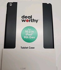 Tablet Case Simple Black For 10.2" iPad 9th Gen