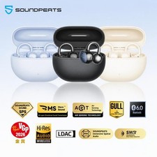 Wireless Earbuds, Open-Ear, Ear Cuffs, SOUNDPEATS UU2, Bluetooth 6.0, LDAC, Hi-R