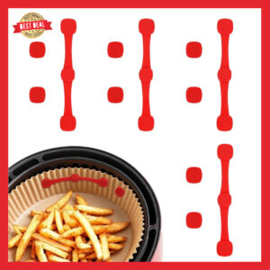 12 Pcs Magnete für Airfryer Backpapier,BPA-frei Zubehör für Heißluftfritteuse Ve