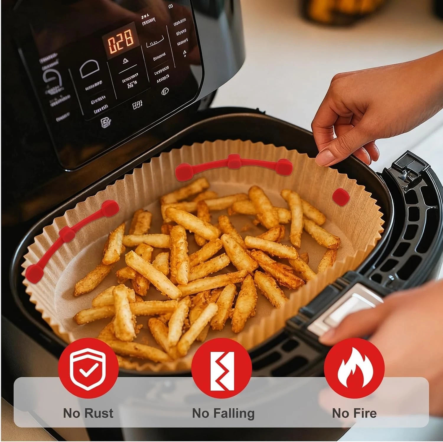 12 Pcs Magnete für Airfryer Backpapier,BPA-frei Zubehör für Heißluftfritteuse Ve 5 12 Pcs Magnete für Airfryer Backpapier,BPA-frei Zubehör für Heißluftfritteuse Ve