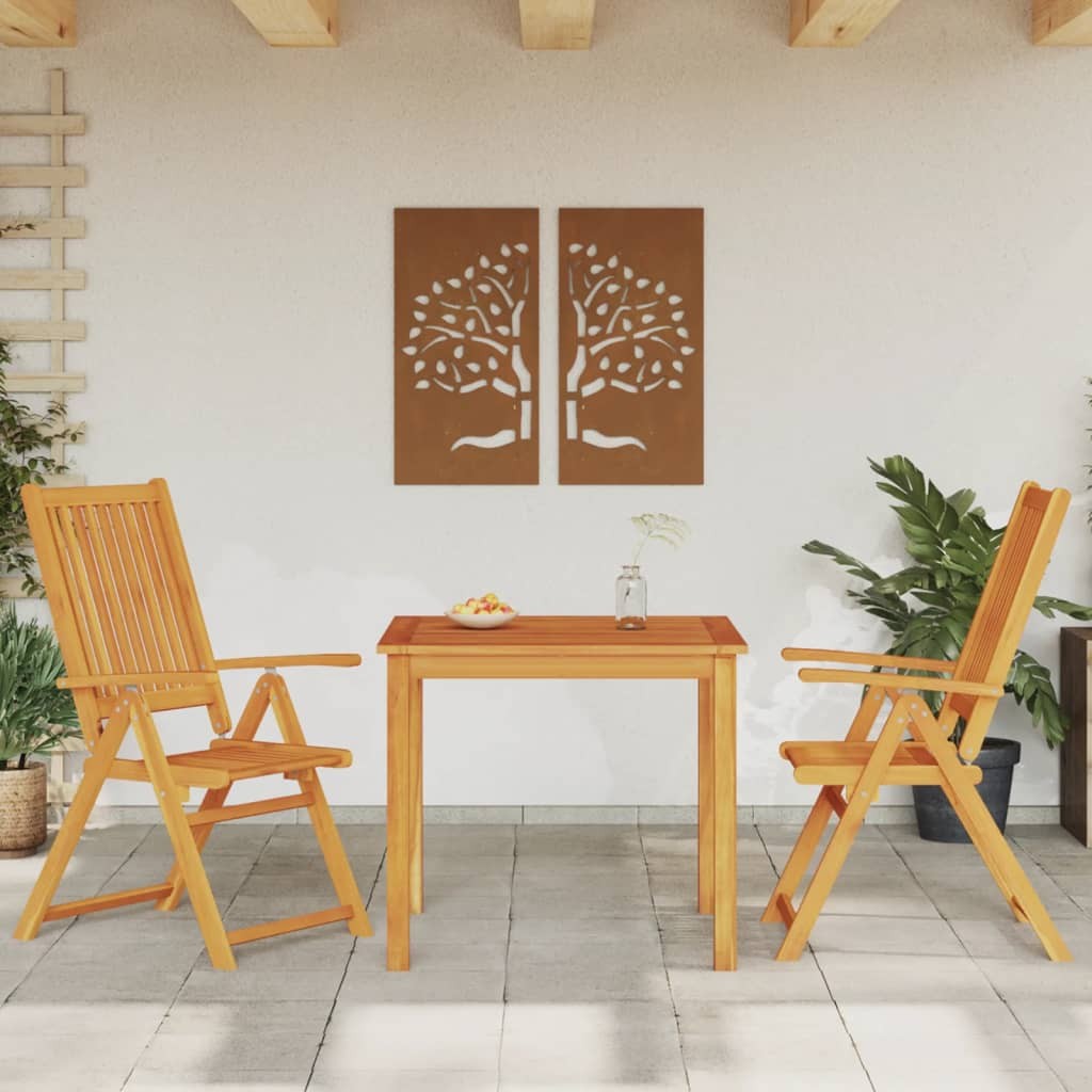 3-delige Tuinset massief acaciahout tuinset eetmeubilair voor de tuin vidaXL 2 3-delige Tuinset massief acaciahout tuinset eetmeubilair voor de tuin vidaXL