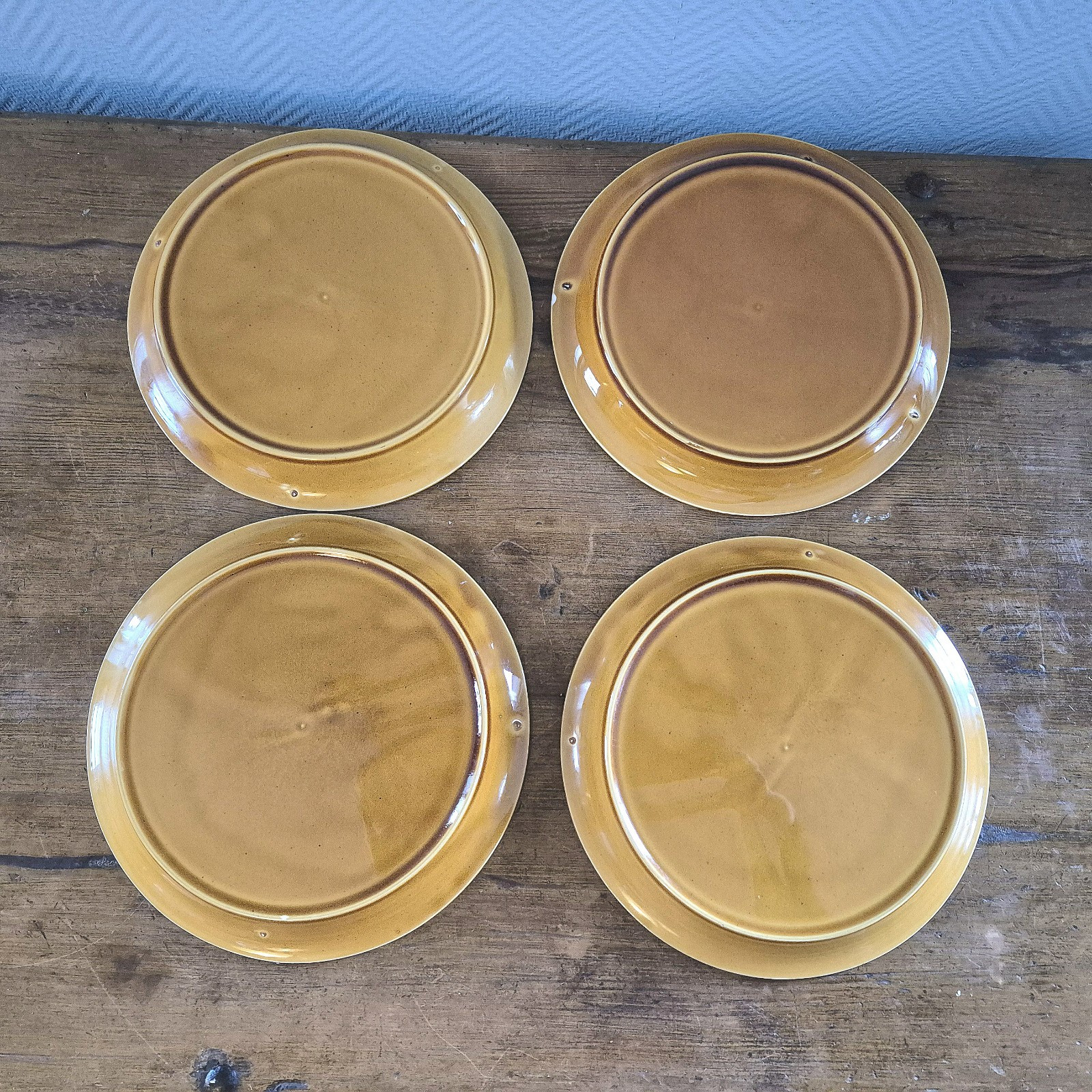 4-Pc Set France Divided Sushi Fondue Dishes Plates Stoneware RETRO Heavy 3 4-Pc Set France Divided Sushi Fondue Dishes Plates Stoneware RETRO Heavy