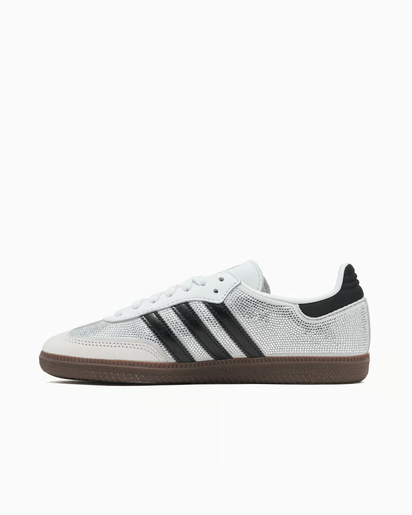 Adidas Originals Samba OG Crystal White Silver IH9055 Women New Authentic 2 Adidas Originals Samba OG Crystal White Silver IH9055 Women New Authentic