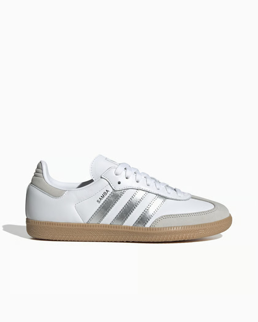 Adidas Originals Samba OG White Silver Metallic Grey JI2725 Women New Authentic 1 Adidas Originals Samba OG White Silver Metallic Grey JI2725 Women New Authentic