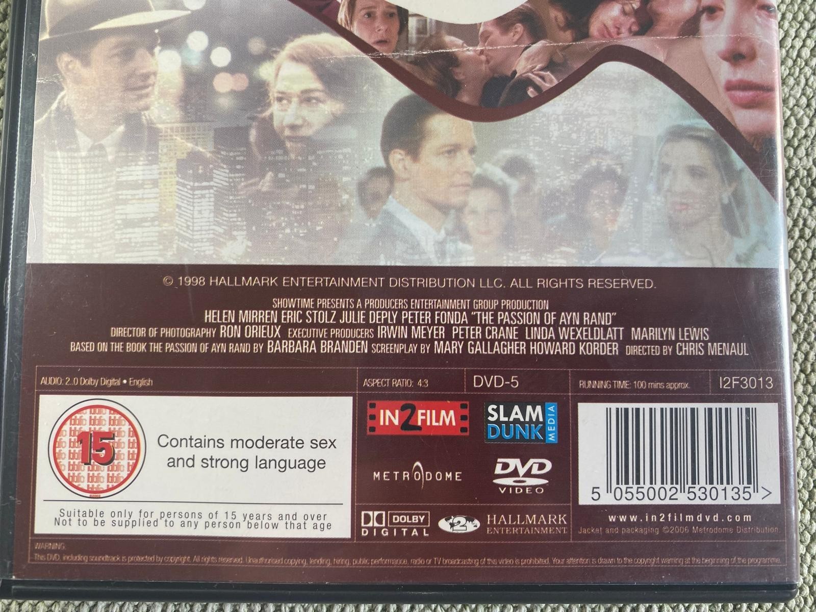 Ayn Rand The Passion of Ayn Rand DVD Helen Mirren Peter Fonda True Story Regio 2 3 Ayn Rand The Passion of Ayn Rand DVD Helen Mirren Peter Fonda True Story Regio 2