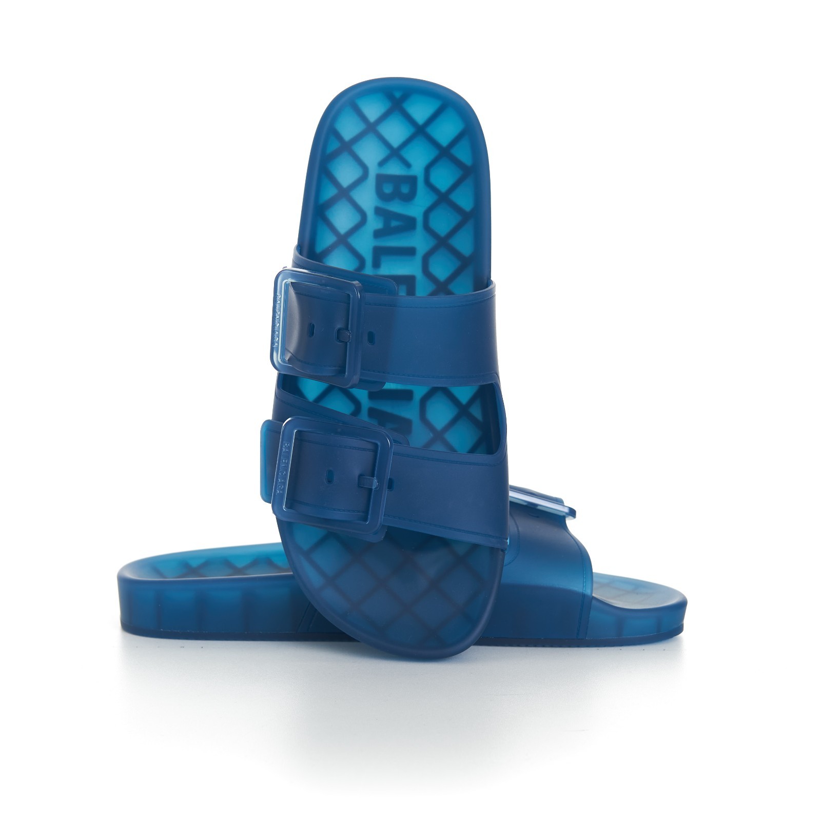 BALENCIAGA 425$ Men's Slide Sandal - Clear Blue, Mallorca 10 BALENCIAGA 425$ Men's Slide Sandal - Clear Blue, Mallorca