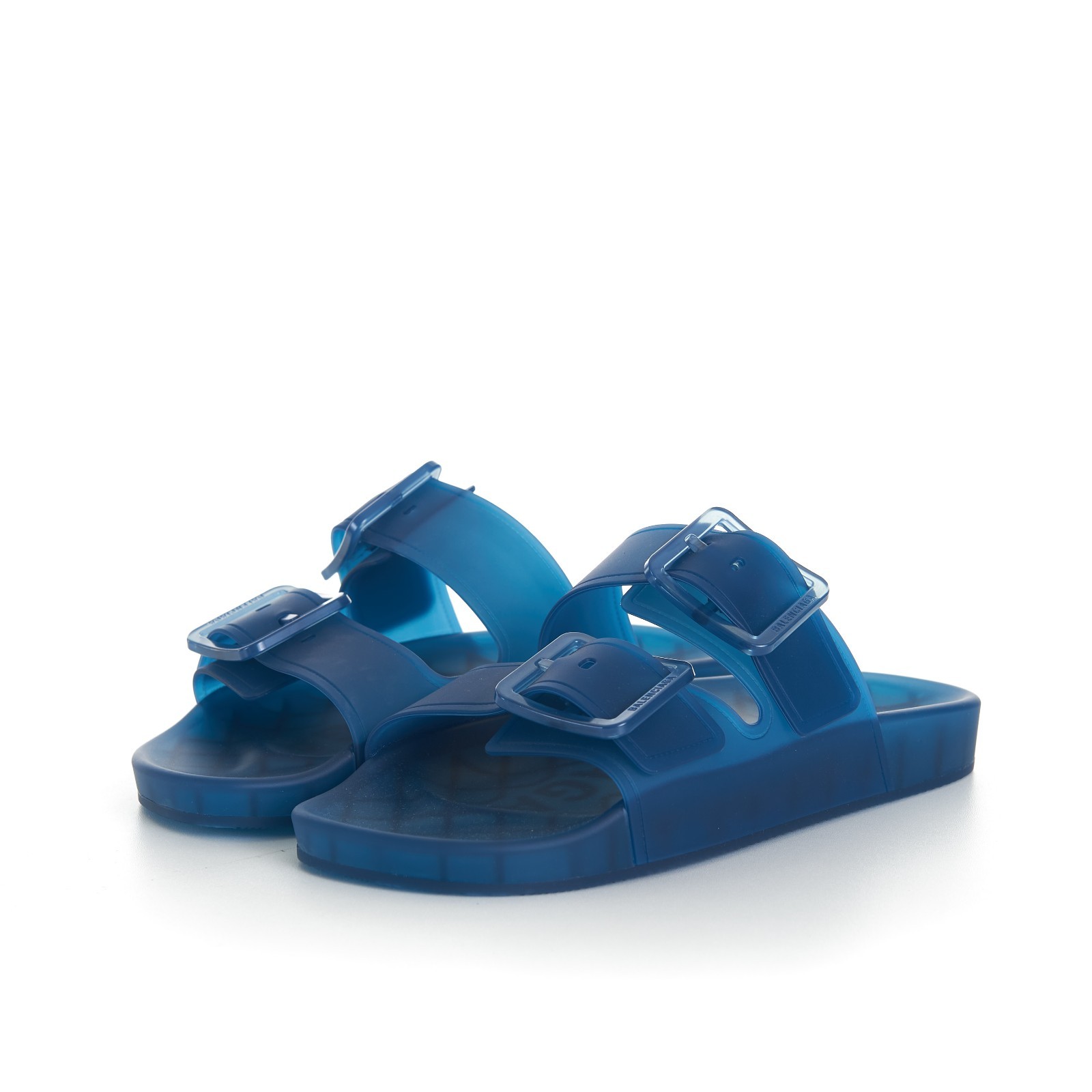 BALENCIAGA 425$ Men's Slide Sandal - Clear Blue, Mallorca 4 BALENCIAGA 425$ Men's Slide Sandal - Clear Blue, Mallorca