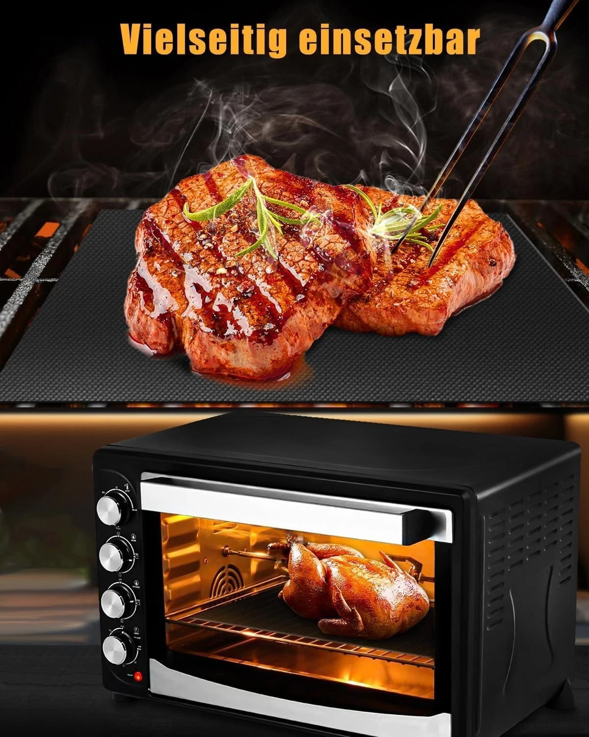 BBQ Grillmatte 5er Set 50 x 40 cm Teflon Antihaft Grillmatten Gasgrill 5 BBQ Grillmatte 5er Set 50 x 40 cm Teflon Antihaft Grillmatten Gasgrill