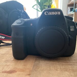 Black Camera Canon Eos 60D + Lenses + case. used, great condition.