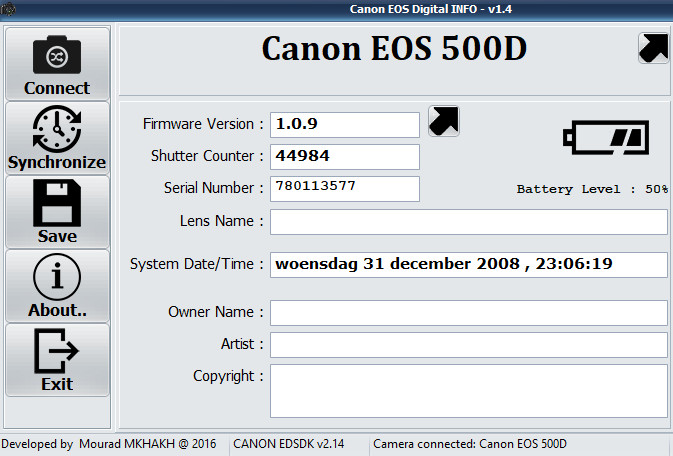 Canon EOS 500D 15.1MP Digital SLR *Camera Body and one battery Only* 45K clicks 8 Canon EOS 500D 15.1MP Digital SLR *Camera Body and one battery Only* 45K clicks