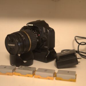 Canon EOS 500D DSLR Camera Kit – With Tamron 18–200mm Lens – Battery Grip, Charg