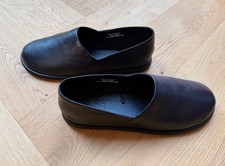 COS cow leather/thermoplastic rubber sole black slip-on shoes, size 42 EU/8 UK