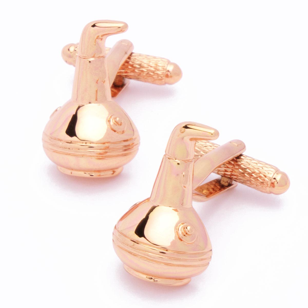 Cufflinks - Perfume bottles Rose Gold - - 22mm x 14mm - 1 Cufflinks - Perfume bottles Rose Gold - - 22mm x 14mm -