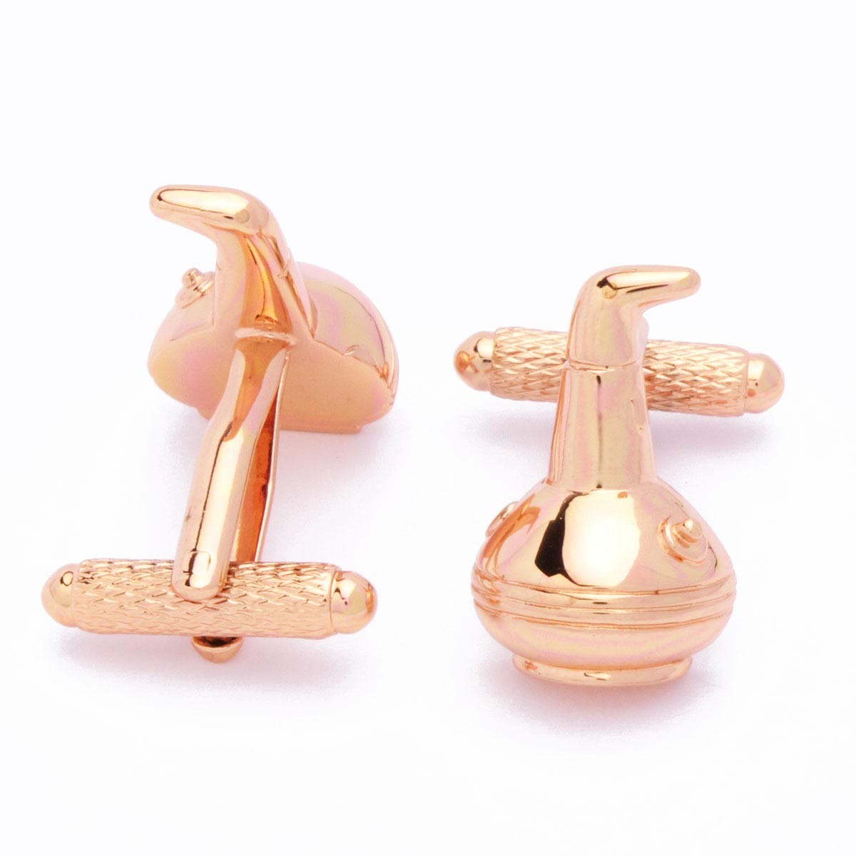 Cufflinks - Perfume bottles Rose Gold - - 22mm x 14mm - 2 Cufflinks - Perfume bottles Rose Gold - - 22mm x 14mm -