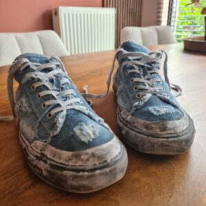 Diesel Blue & White S-Athos Mid Sneakers