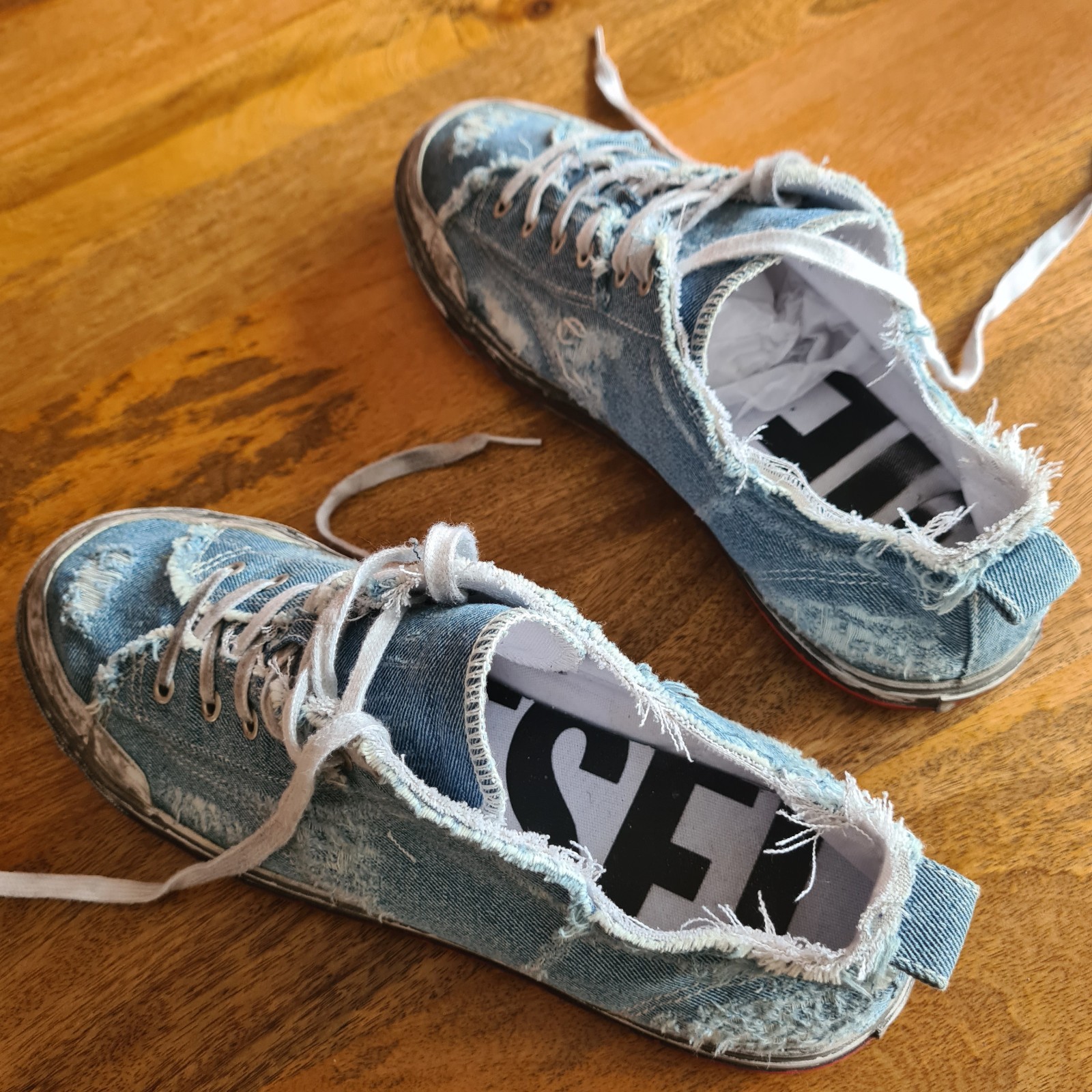 Diesel Blue & White S-Athos Mid Sneakers 11 Diesel Blue & White S-Athos Mid Sneakers