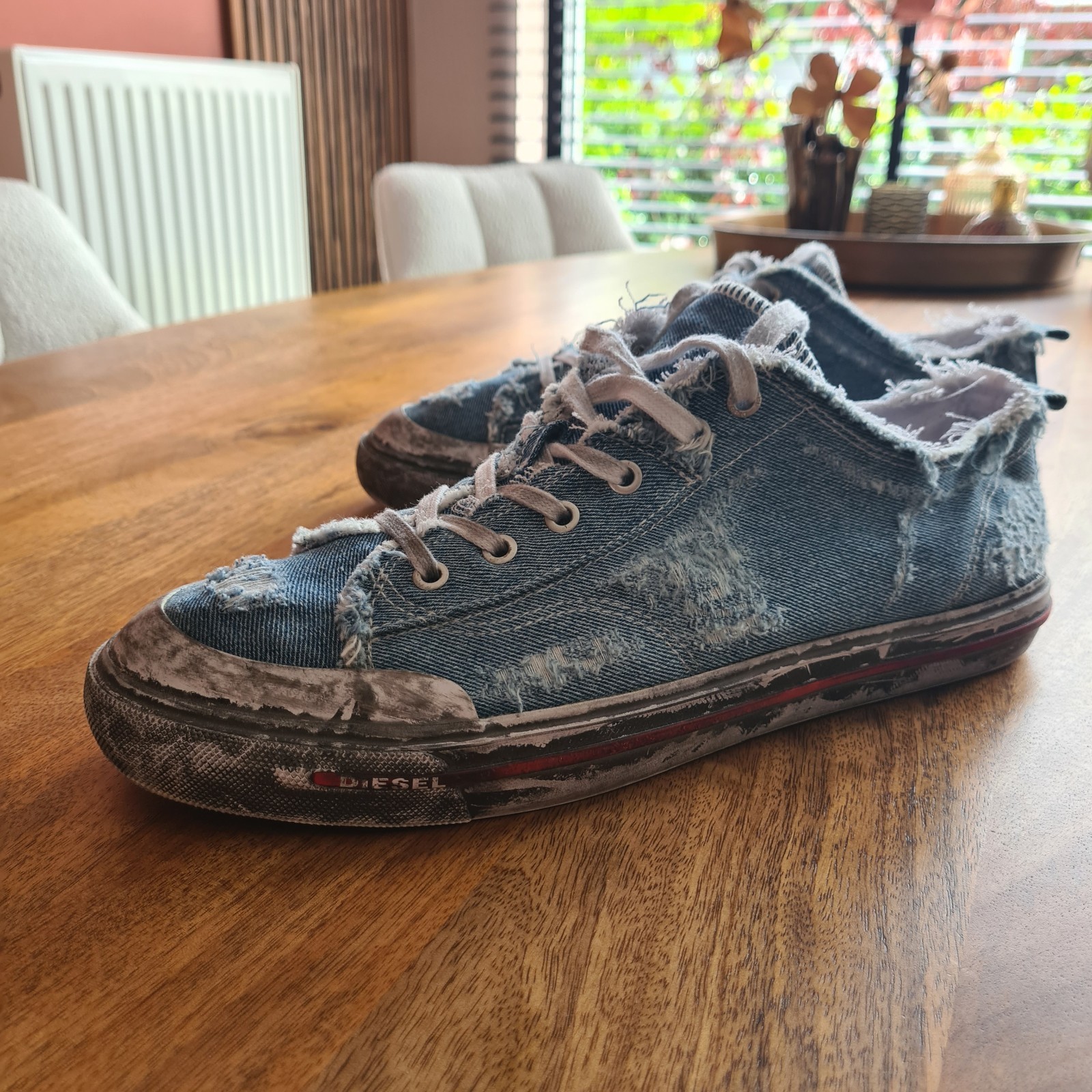 Diesel Blue & White S-Athos Mid Sneakers 5 Diesel Blue & White S-Athos Mid Sneakers