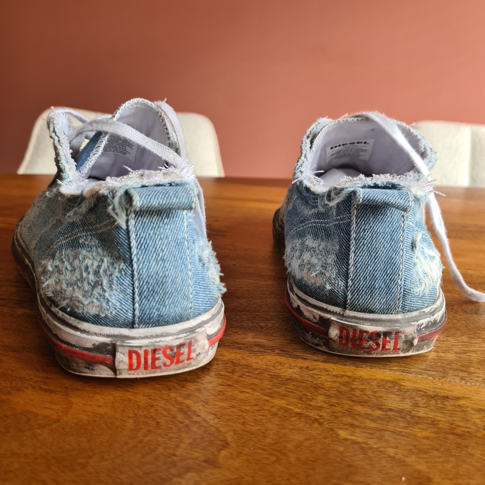 Diesel Blue & White S-Athos Mid Sneakers 7 Diesel Blue & White S-Athos Mid Sneakers