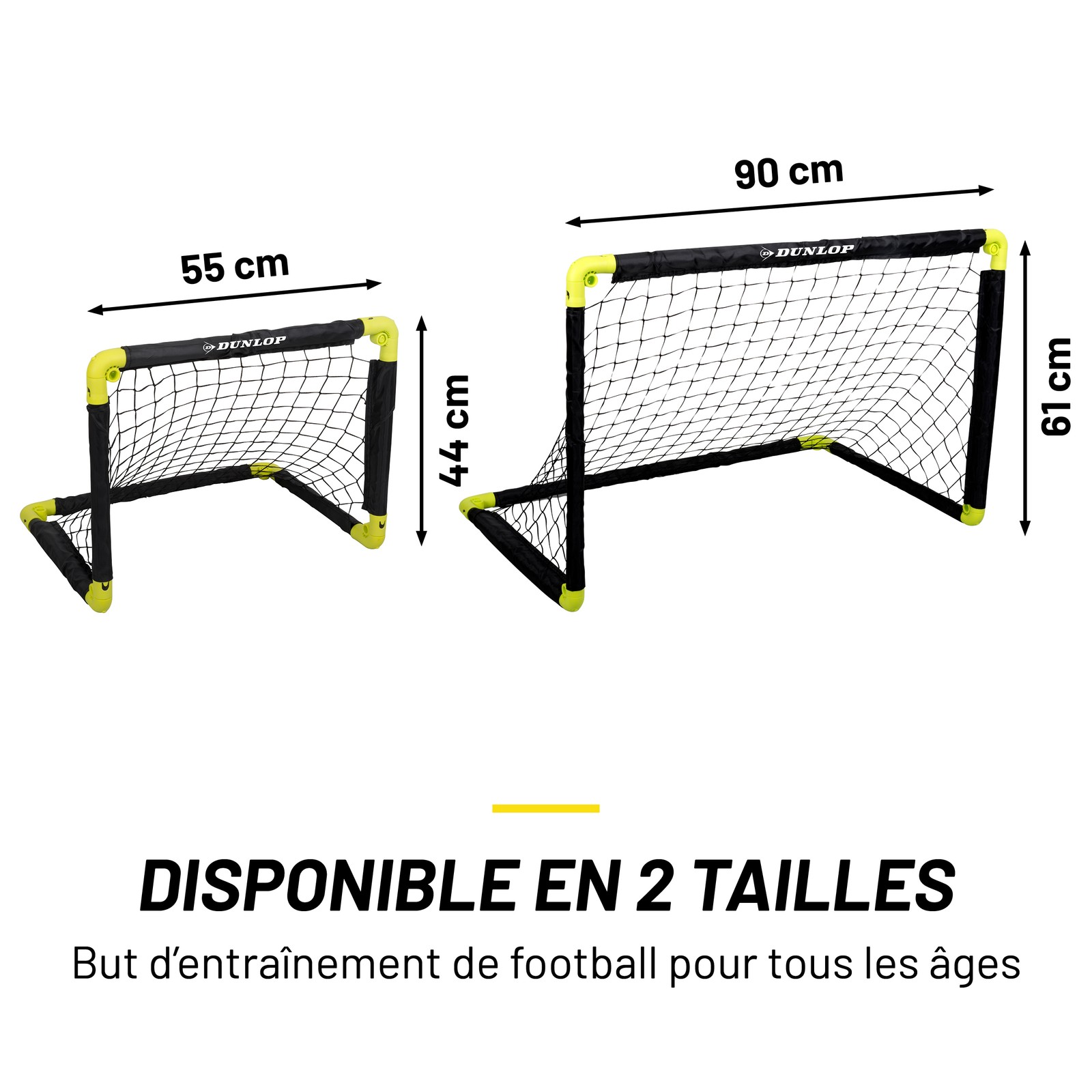 Dunlop Cage de Foot - But de Foot Enfant - Mini But Pliable et Montage Rapide - 3 Dunlop Cage de Foot - But de Foot Enfant - Mini But Pliable et Montage Rapide -