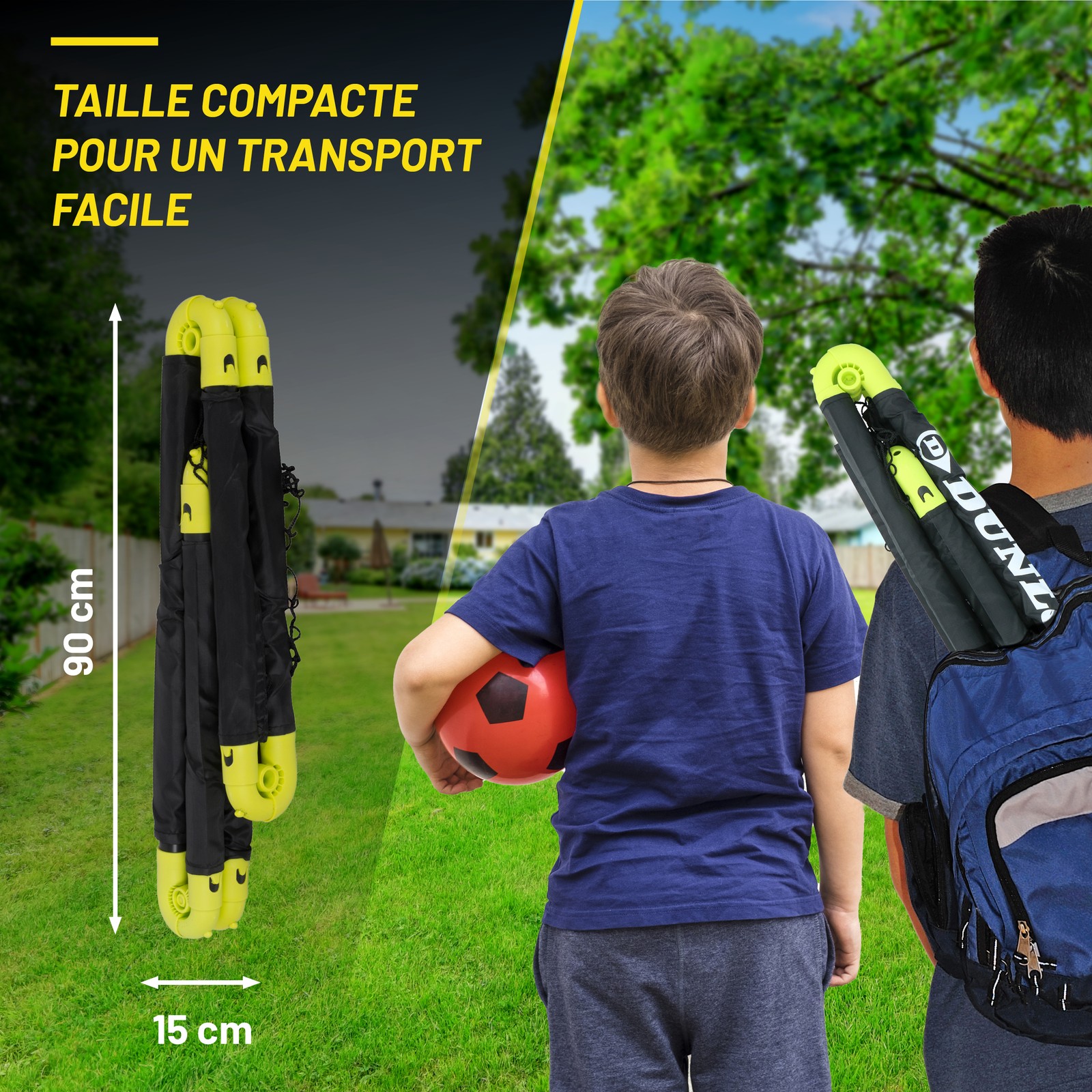 Dunlop Cage de Foot - But de Foot Enfant - Mini But Pliable et Montage Rapide - 9 Dunlop Cage de Foot - But de Foot Enfant - Mini But Pliable et Montage Rapide -