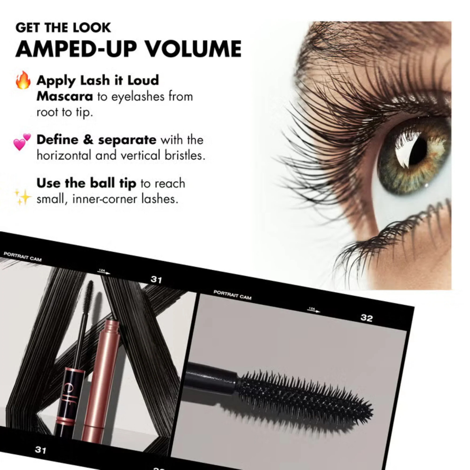e.l.f. Lash It Loud Volumizing Mascara Travel Size Mini Black Intense Volume 4ml 7 e.l.f. Lash It Loud Volumizing Mascara Travel Size Mini Black Intense Volume 4ml