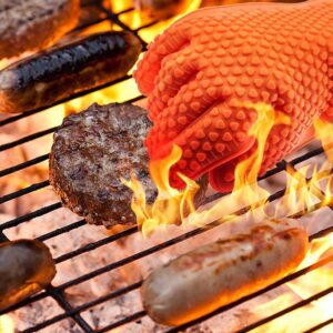 food grade silicone bbq glove oven mitt heat resistant waterproof