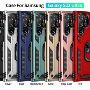 Funda Para Galaxy Samsung Con Anillo De Metal Y Soporte Funda S24 S23 S22
