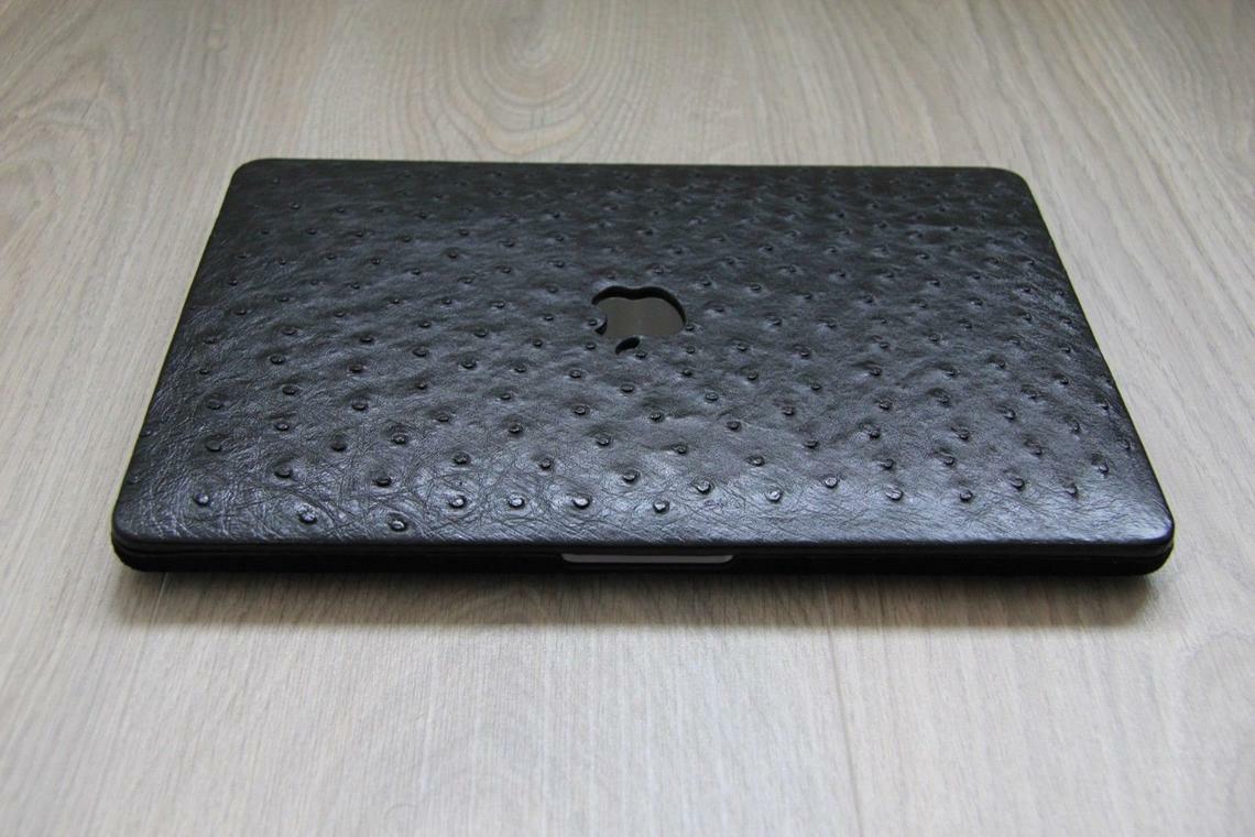 Handmade Luxury Macbook Pro Touch 13 inch Genuine Ostrich Leather Cover Case 10 Handmade Luxury Macbook Pro Touch 13 inch Genuine Ostrich Leather Cover Case