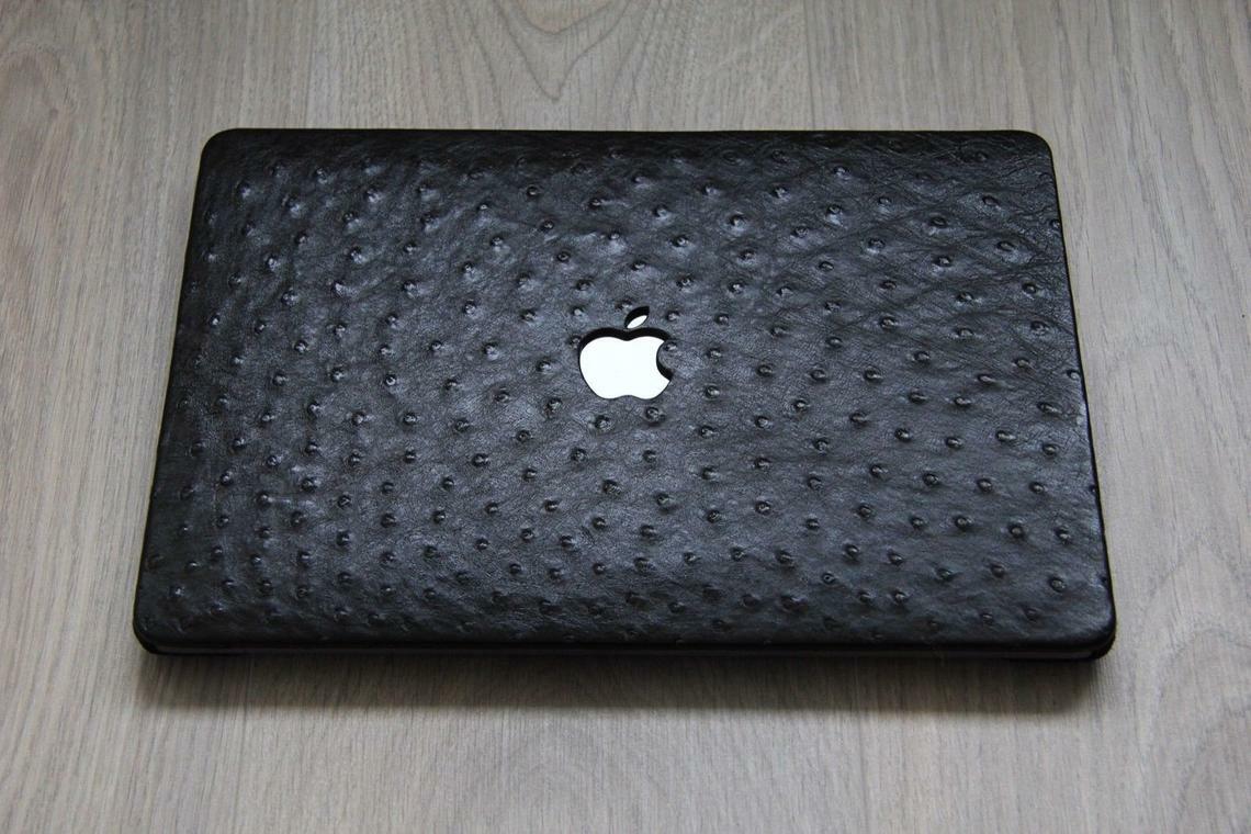 Handmade Luxury Macbook Pro Touch 13 inch Genuine Ostrich Leather Cover Case 4 Handmade Luxury Macbook Pro Touch 13 inch Genuine Ostrich Leather Cover Case