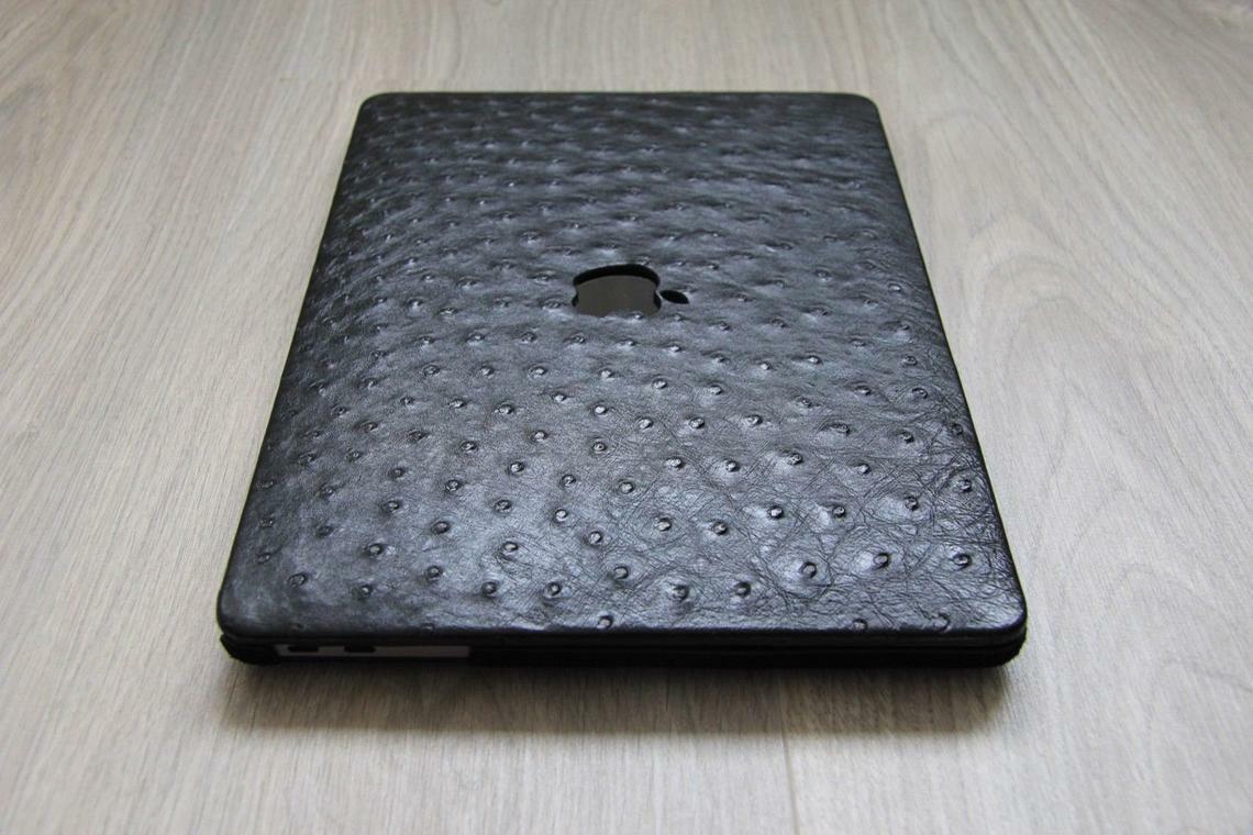 Handmade Luxury Macbook Pro Touch 13 inch Genuine Ostrich Leather Cover Case 7 Handmade Luxury Macbook Pro Touch 13 inch Genuine Ostrich Leather Cover Case