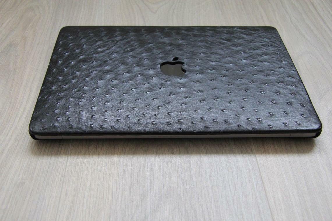 Handmade Luxury Macbook Pro Touch 13 inch Genuine Ostrich Leather Cover Case 8 Handmade Luxury Macbook Pro Touch 13 inch Genuine Ostrich Leather Cover Case