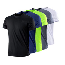 Herren T-Shirt Kurzarm Fitness Training Sport Shirt Rundhals Gym Laufshirt