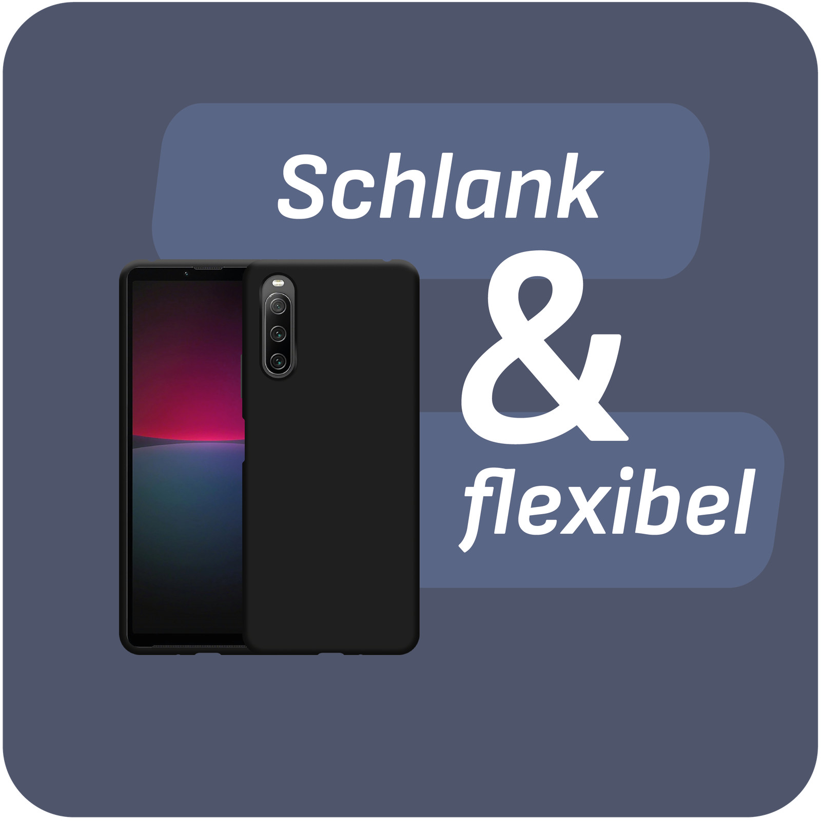 Hülle geeignet für Sony Xperia 10 IV Schutzhülle - Schwarz 3 Hülle geeignet für Sony Xperia 10 IV Schutzhülle - Schwarz