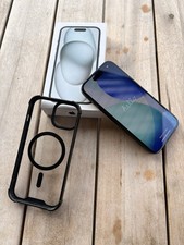 iPhone 15 128GB Zwart Originele doos + Hoesje Batterij 87%