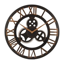IvoQ Industriële Wandklok – 60 CM – XXL Klok – Geruisloos – Stoer & Stijlvol