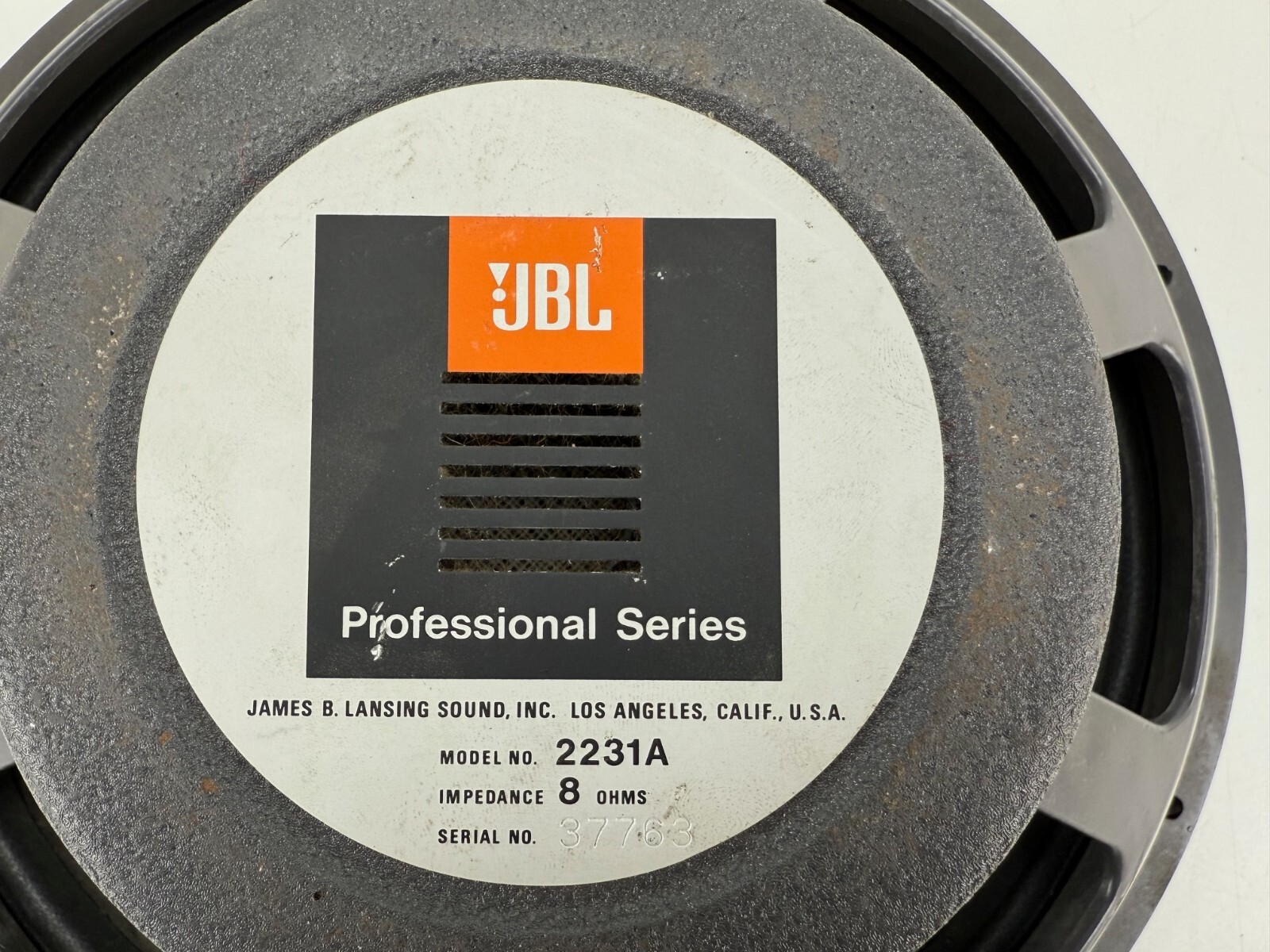 JBL 2231A Professional Series Woofer - Fully working - Refoamed 4 JBL 2231A Professional Series Woofer - Fully working - Refoamed