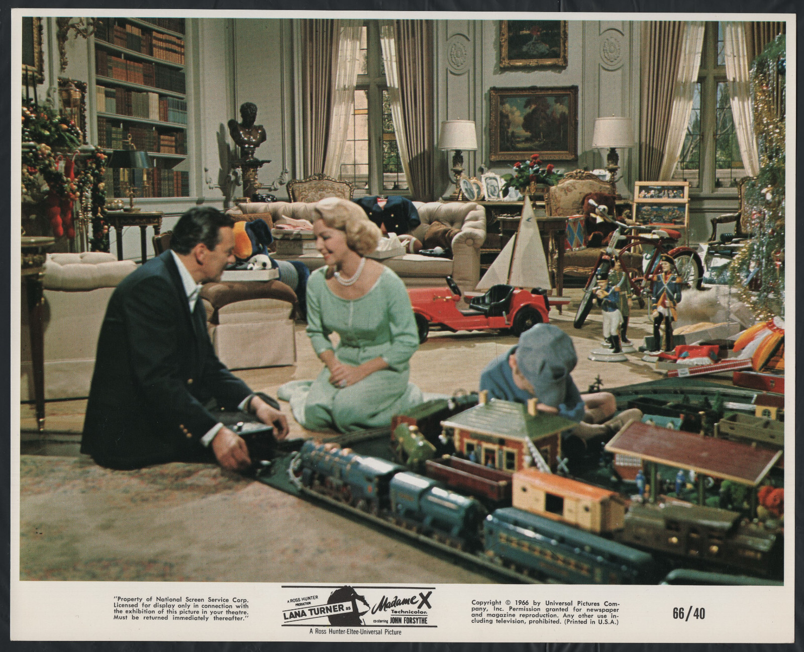 JOHN FORSYTHE LANA TURNER MODEL TRAIN SET CHILDSTAR TEDDY QUINN Madame X ‘66 1 JOHN FORSYTHE LANA TURNER MODEL TRAIN SET CHILDSTAR TEDDY QUINN Madame X ‘66