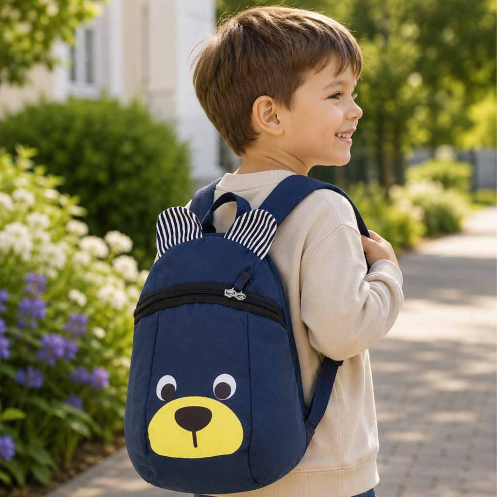 Kindergarten Backpack Children's Backpack Teddy Bear Navy Blue 8 Kindergarten Backpack Children's Backpack Teddy Bear Navy Blue