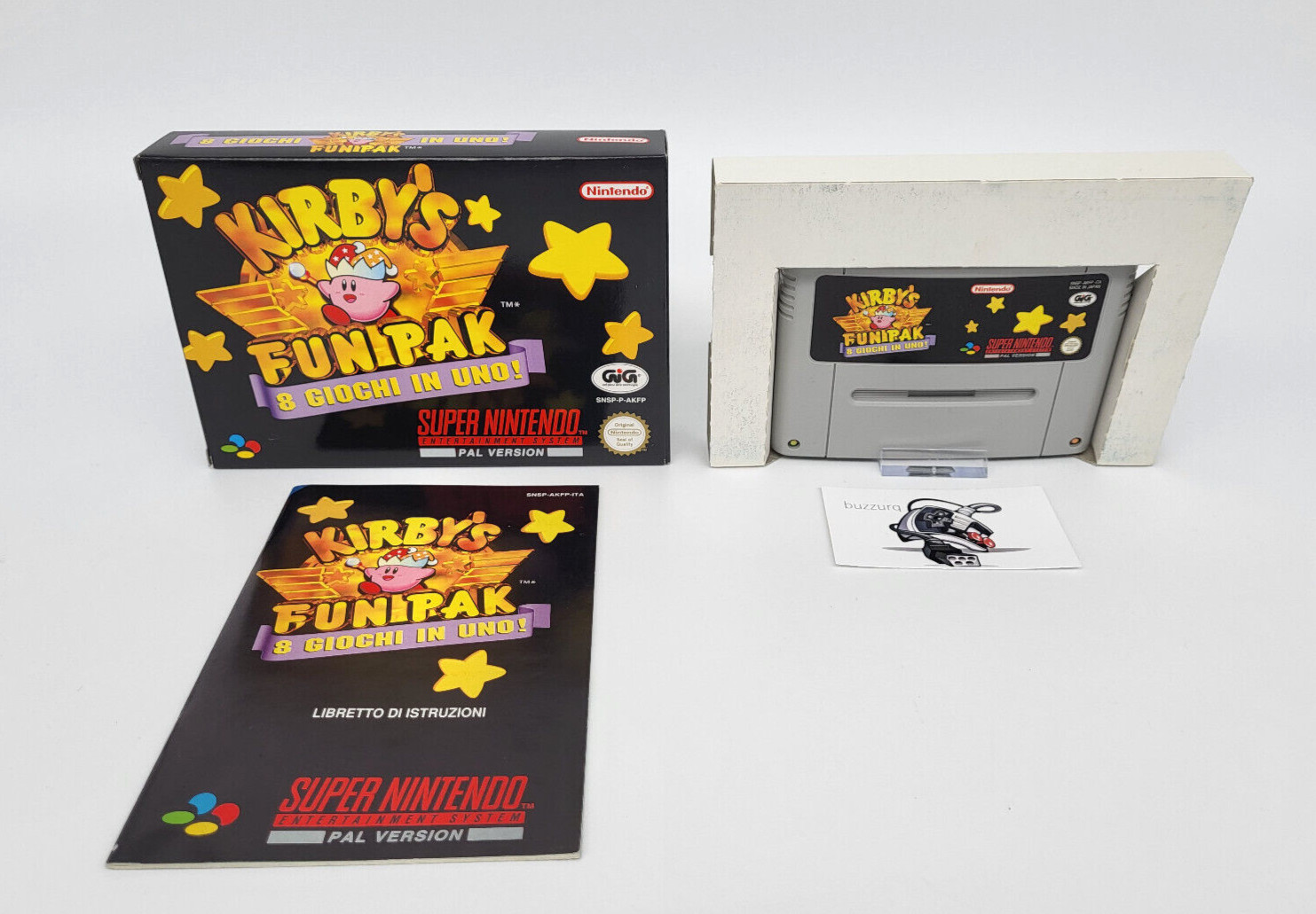 Kirby's Fun Pak - Super Nintendo SNES - CIB ITA Near Mint 2 Kirby's Fun Pak - Super Nintendo SNES - CIB ITA Near Mint