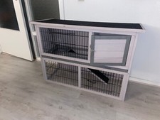 Konijnenhok met toebehoren, 1x gebruikt